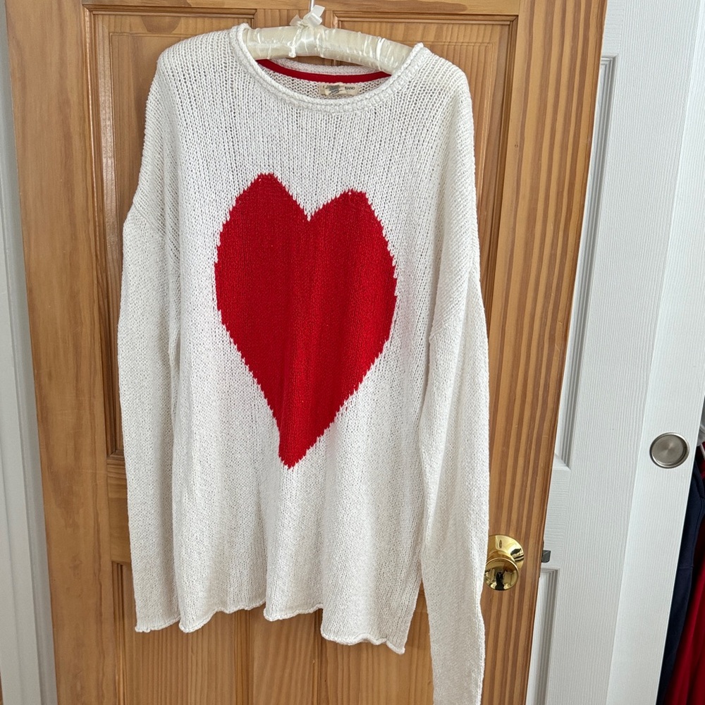 Christian Siriano White Knit with Red Accent